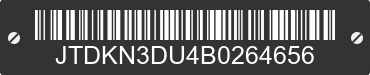 2011 TOYOTA PRIUS JTDKN3DU4B0264656 VIN decoded
