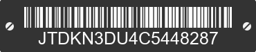 2012 TOYOTA Prius JTDKN3DU4C5448287 VIN decoded