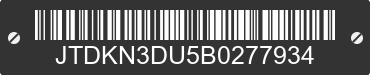 2011 TOYOTA Prius JTDKN3DU5B0277934 VIN decoded