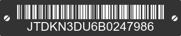 2011 TOYOTA Prius JTDKN3DU6B0247986 VIN decoded