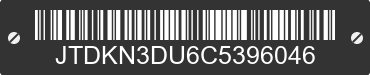 2012 TOYOTA Prius JTDKN3DU6C5396046 VIN decoded