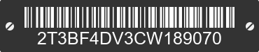 2012 TOYOTA RAV4 2T3BF4DV3CW189070 VIN decoded