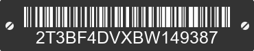 2011 TOYOTA RAV4 2T3BF4DVXBW149387 VIN decoded