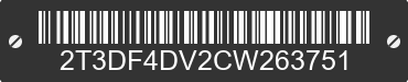 2012 TOYOTA RAV4 2T3DF4DV2CW263751 VIN decoded