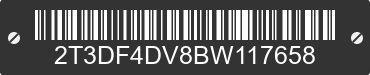 2011 TOYOTA RAV4 2T3DF4DV8BW117658 VIN decoded