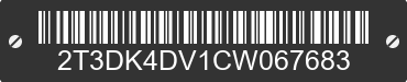 2012 TOYOTA RAV4 2T3DK4DV1CW067683 VIN decoded