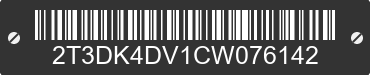2012 TOYOTA RAV4 2T3DK4DV1CW076142 VIN decoded
