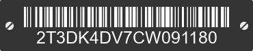 2012 TOYOTA RAV4 2T3DK4DV7CW091180 VIN decoded