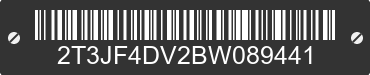 2011 TOYOTA RAV4 2T3JF4DV2BW089441 VIN decoded