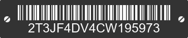 2012 TOYOTA RAV4 2T3JF4DV4CW195973 VIN decoded