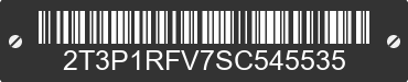 2025 TOYOTA RAV4 2T3P1RFV7SC545535 VIN decoded