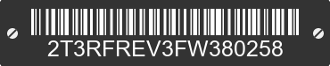 2015 TOYOTA RAV4 2T3RFREV3FW380258 VIN decoded