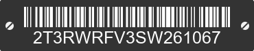2025 TOYOTA RAV4 2T3RWRFV3SW261067 VIN decoded