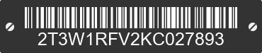 2019 TOYOTA RAV4 2T3W1RFV2KC027893 VIN decoded