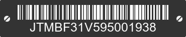 2009 TOYOTA RAV4 JTMBF31V595001938 VIN decoded