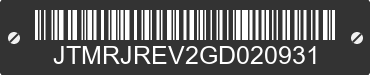 2016 TOYOTA RAV4 JTMRJREV2GD020931 VIN decoded