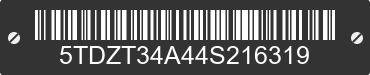 2004 TOYOTA Sequoia 5TDZT34A44S216319 VIN decoded