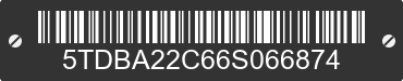 2006 TOYOTA Sienna 5TDBA22C66S066874 VIN decoded