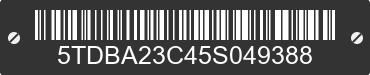 2005 TOYOTA Sienna 5TDBA23C45S049388 VIN decoded