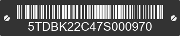 2007 TOYOTA Sienna 5TDBK22C47S000970 VIN decoded