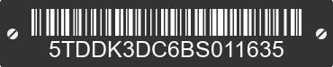 2011 TOYOTA Sienna 5TDDK3DC6BS011635 VIN decoded