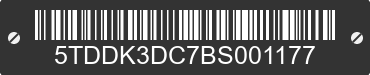 2011 TOYOTA Sienna 5TDDK3DC7BS001177 VIN decoded