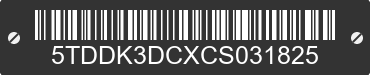 2012 TOYOTA Sienna 5TDDK3DCXCS031825 VIN decoded