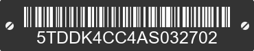 2010 TOYOTA Sienna 5TDDK4CC4AS032702 VIN decoded