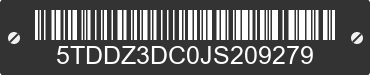 2018 TOYOTA Sienna 5TDDZ3DC0JS209279 VIN decoded