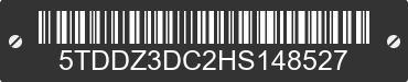 2017 TOYOTA Sienna 5TDDZ3DC2HS148527 VIN decoded
