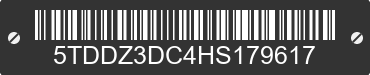 2017 TOYOTA Sienna 5TDDZ3DC4HS179617 VIN decoded