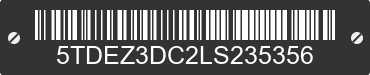 2020 TOYOTA Sienna 5TDEZ3DC2LS235356 VIN decoded