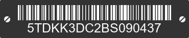 2011 TOYOTA Sienna 5TDKK3DC2BS090437 VIN decoded