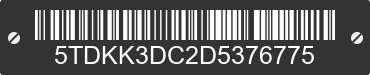 2013 TOYOTA Sienna 5TDKK3DC2D5376775 VIN decoded