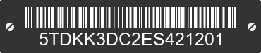 2014 TOYOTA Sienna 5TDKK3DC2ES421201 VIN decoded