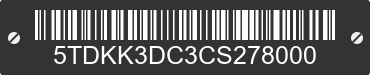 2012 TOYOTA Sienna 5TDKK3DC3CS278000 VIN decoded