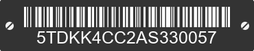 2010 TOYOTA Sienna 5TDKK4CC2AS330057 VIN decoded