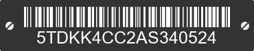 2010 TOYOTA Sienna 5TDKK4CC2AS340524 VIN decoded