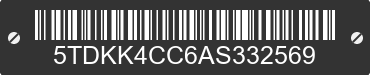2010 TOYOTA Sienna 5TDKK4CC6AS332569 VIN decoded