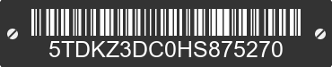 2017 TOYOTA Sienna 5TDKZ3DC0HS875270 VIN decoded