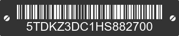 2017 TOYOTA Sienna 5TDKZ3DC1HS882700 VIN decoded