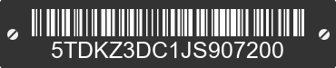 2018 TOYOTA Sienna 5TDKZ3DC1JS907200 VIN decoded