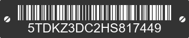 2017 TOYOTA Sienna 5TDKZ3DC2HS817449 VIN decoded
