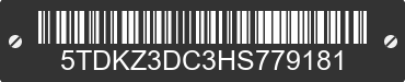 2017 TOYOTA Sienna 5TDKZ3DC3HS779181 VIN decoded