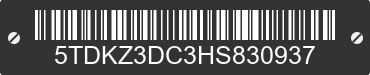 2017 TOYOTA Sienna 5TDKZ3DC3HS830937 VIN decoded