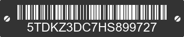 2017 TOYOTA Sienna 5TDKZ3DC7HS899727 VIN decoded