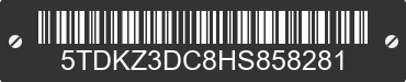 2017 TOYOTA Sienna 5TDKZ3DC8HS858281 VIN decoded