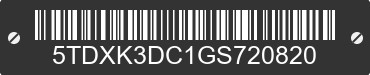 2016 TOYOTA Sienna 5TDXK3DC1GS720820 VIN decoded