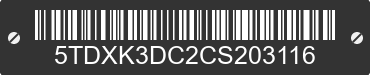 2012 TOYOTA Sienna 5TDXK3DC2CS203116 VIN decoded