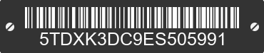 2014 TOYOTA Sienna 5TDXK3DC9ES505991 VIN decoded